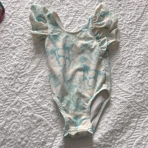 6-12 month posh peanut ruffle swimsuit baby girl